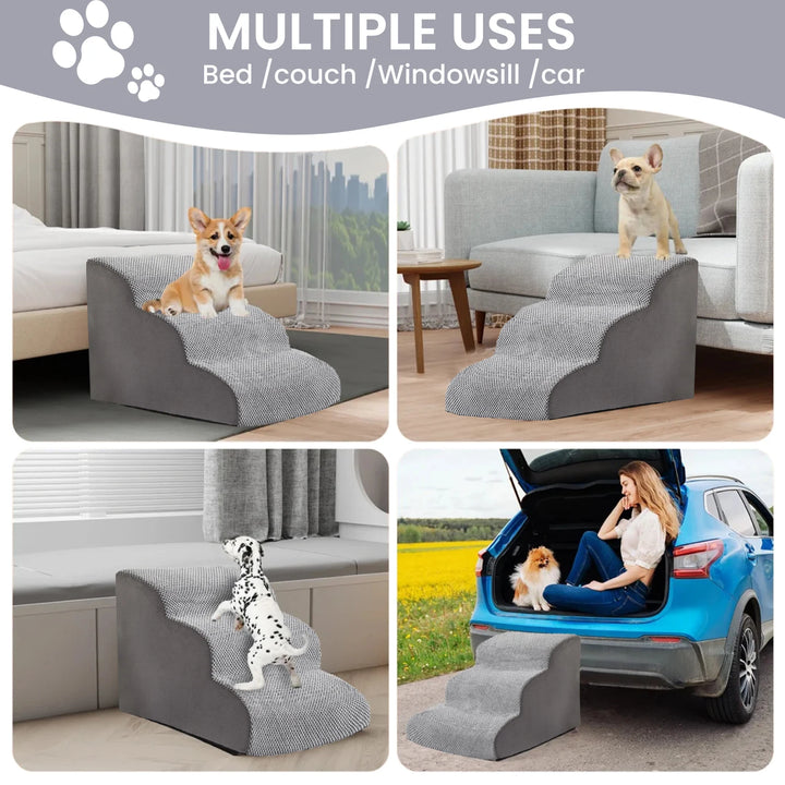 Escalier Premium 3 Marches Imperméable pour Chiens & Chats