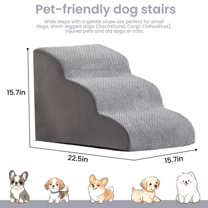 Escalier Premium 3 Marches Imperméable pour Chiens & Chats