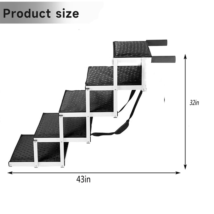 Escalier Premium en Alliage d'Aluminium Pliable à 5 Marches