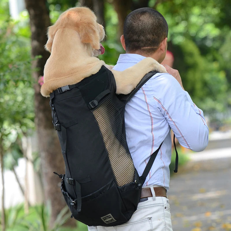 Sac à dos d'extérieur à Double épaule pour chien, sac de transport réfléchissant réglable pour chiens bouledogue français carlin, sac à dos de transport pour voyage