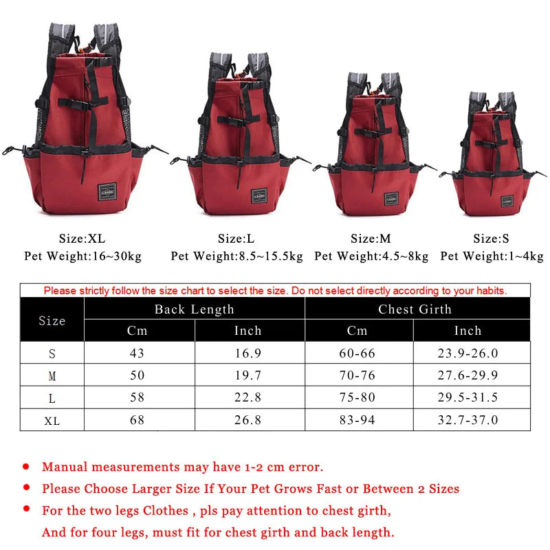 Sac à dos d'extérieur à Double épaule pour chien, sac de transport réfléchissant réglable pour chiens bouledogue français carlin, sac à dos de transport pour voyage