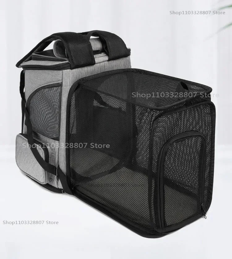 Sac à dos de Transport pour animaux de compagnie, respirant, pliable, sac de voyage, extensible, grande capacité, créatif pour chats et chiens