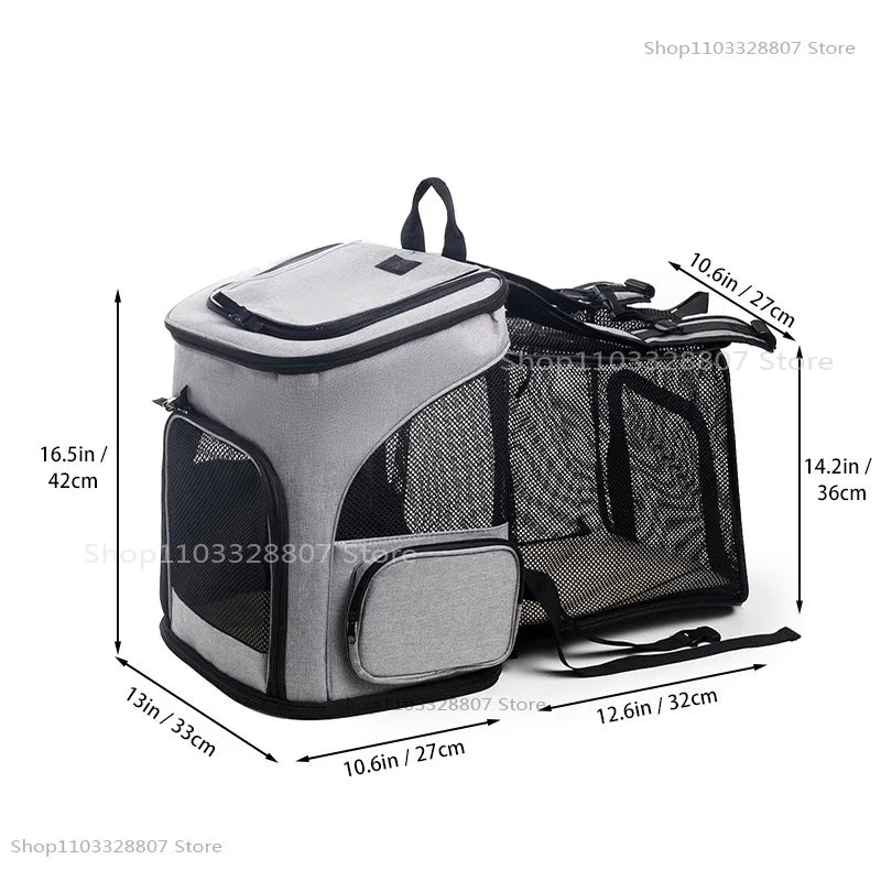 Sac à dos de Transport pour animaux de compagnie, respirant, pliable, sac de voyage, extensible, grande capacité, créatif pour chats et chiens