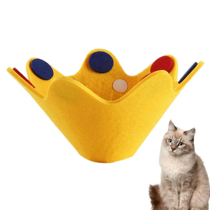 Collerette pour chat couronne en feutre