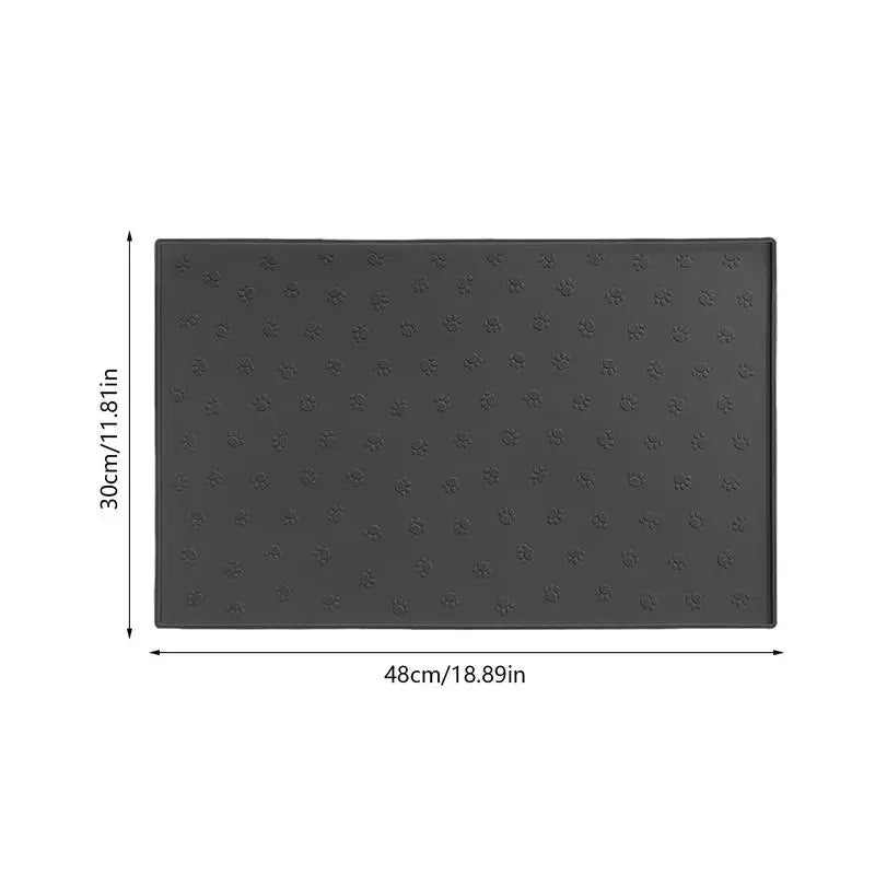 Tapis de Nourriture Antidérapant & Étanche pour Chiens et Chats – Silicone Premium