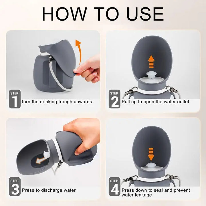 Distributeur d’eau pliable pour chien