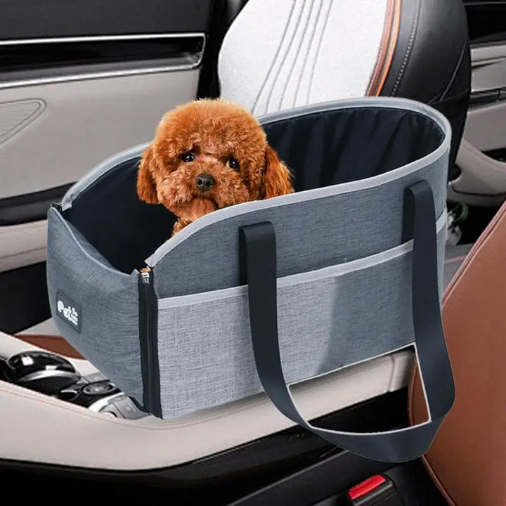 Siège Auto Portable Confort Premium – Console Centrale pour Chats & Petits Chiens