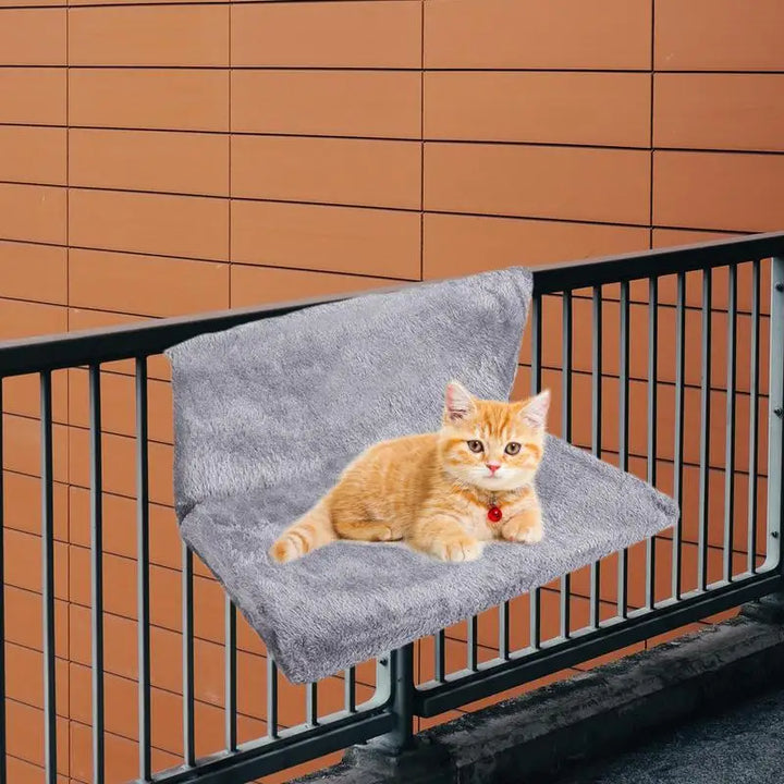 Hamac pour chat en flanelle et cadre en métal