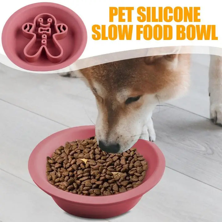 Gamelle en Silicone à Alimentation Lente pour Chiens – Design Mignon & Double Face