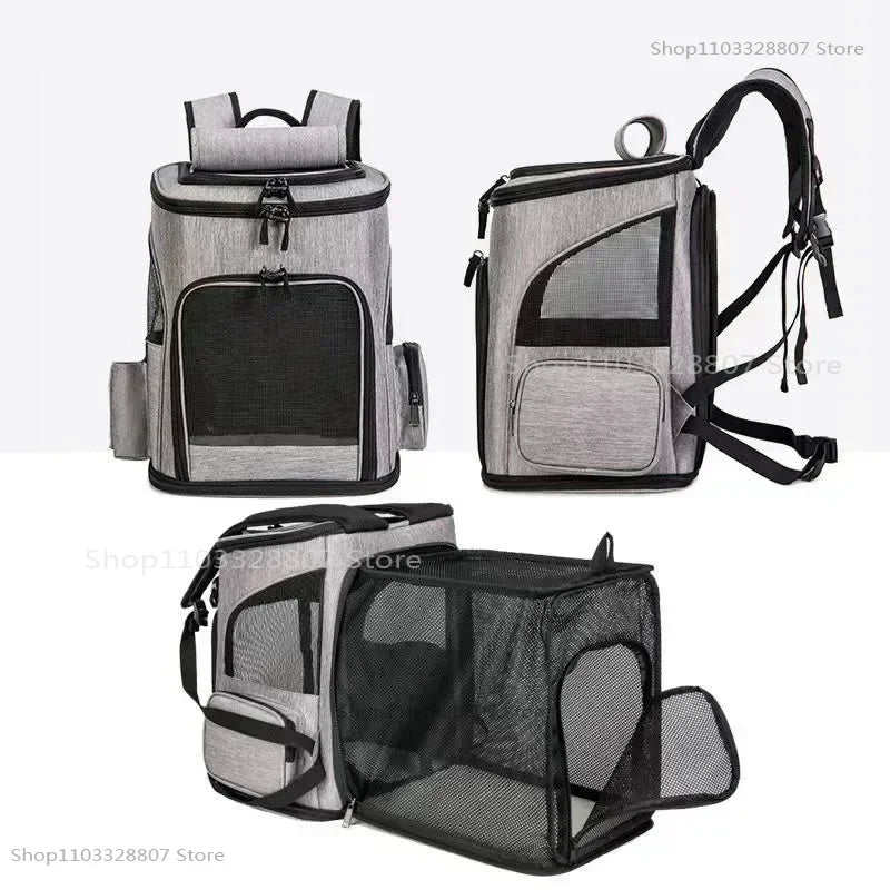 Sac à dos de Transport pour animaux de compagnie, respirant, pliable, sac de voyage, extensible, grande capacité, créatif pour chats et chiens