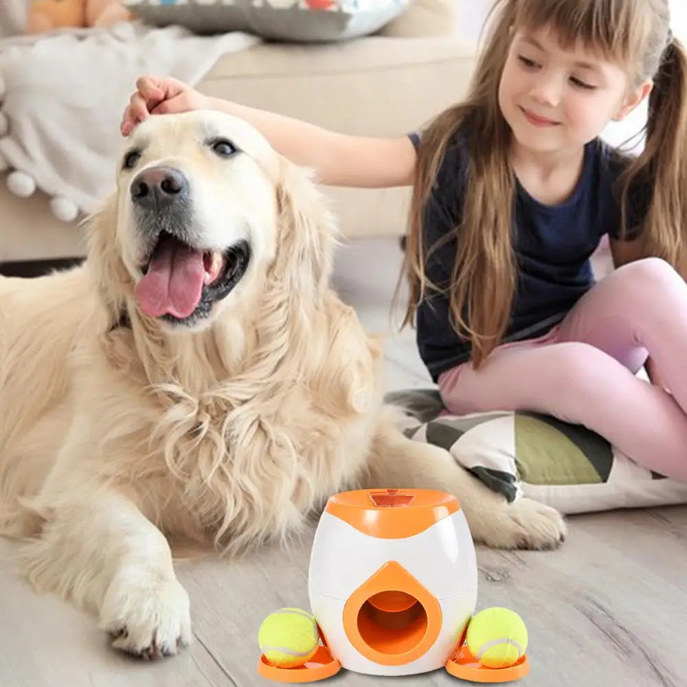 Lanceur de balles interactif pour chien