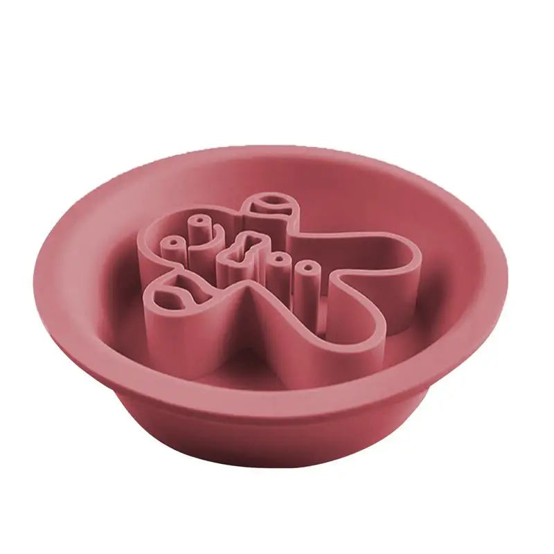 Gamelle en Silicone à Alimentation Lente pour Chiens – Design Mignon & Double Face