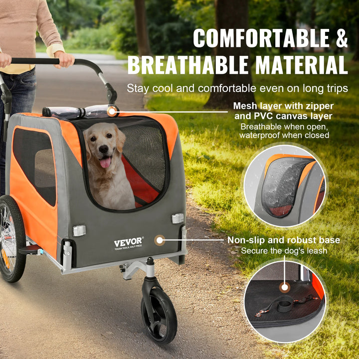 Remorque & Poussette 2-en-1 Pour Chien